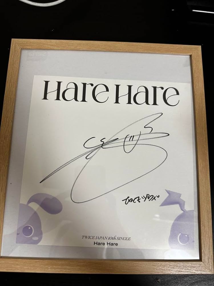TWICE ミナ　直筆サイン　サイン　harehare B賞　ハレハレ　色紙 TWICE ジヒョ harehare B賞 個別サイン リリイベ 直筆サイン